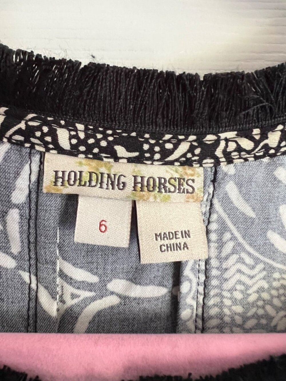 Holding Horses Suraja Black Dress Lotus Floral Crochet Lace Anthropologie sz 6 - Picture 4 of 10